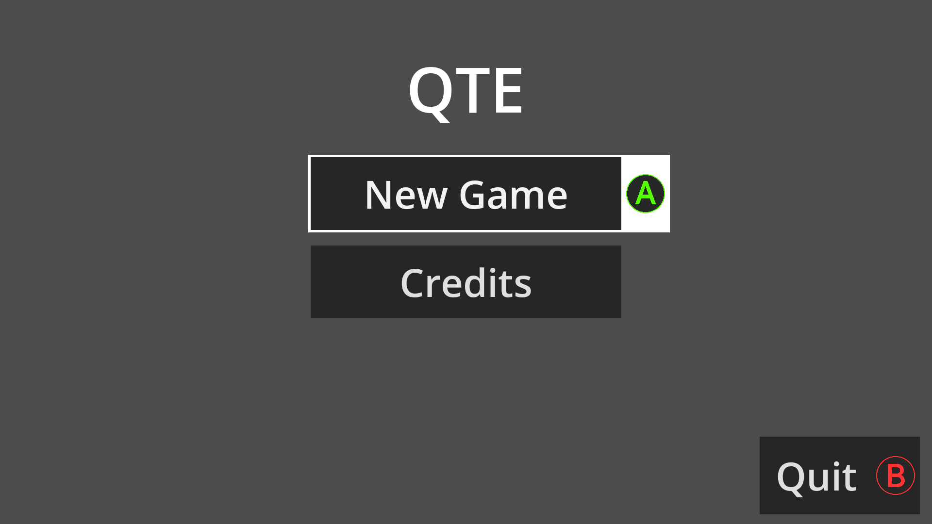 QTE Main Menu